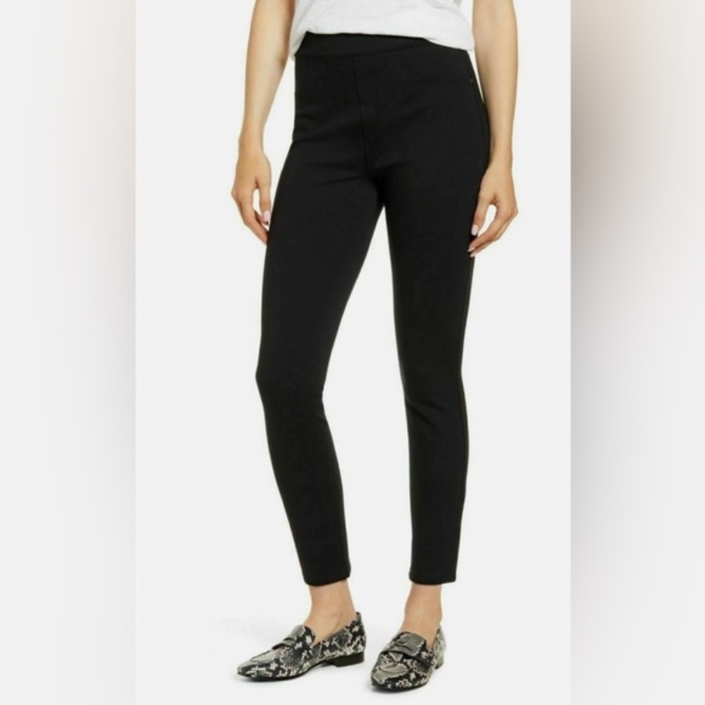 Spanx The Perfect Black Ponte Ankle Pant 4-Pocket Size XL Shaping Work